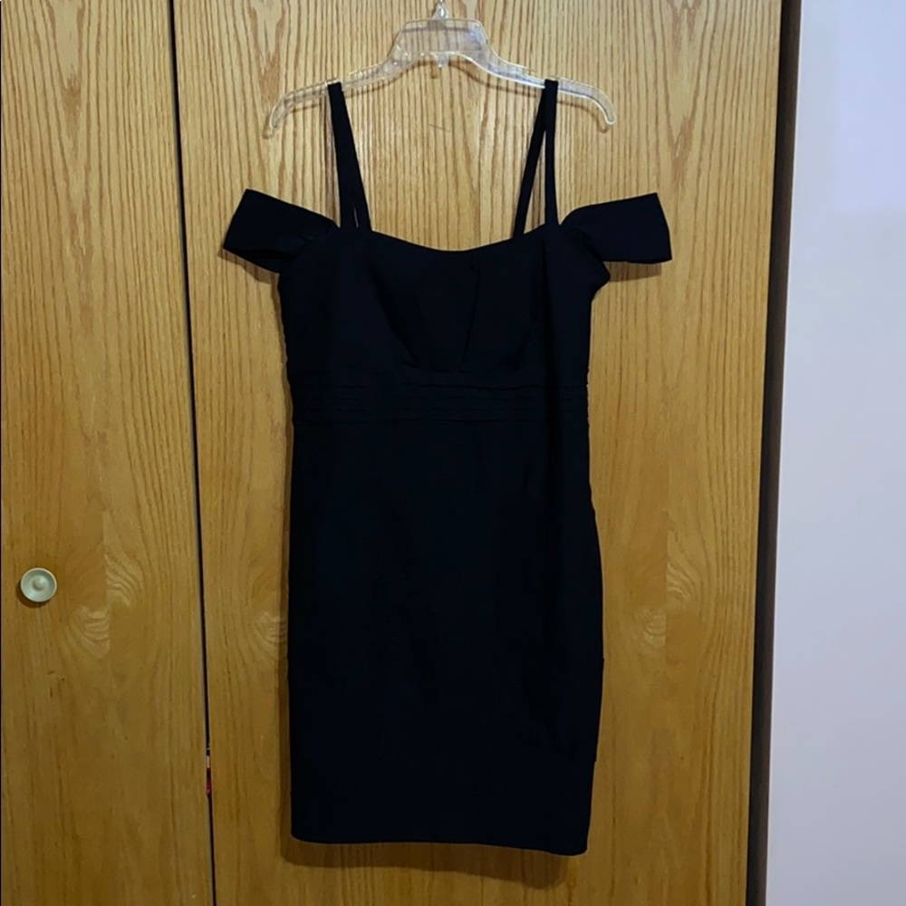Torrid Off The Shoulder Black Dress.